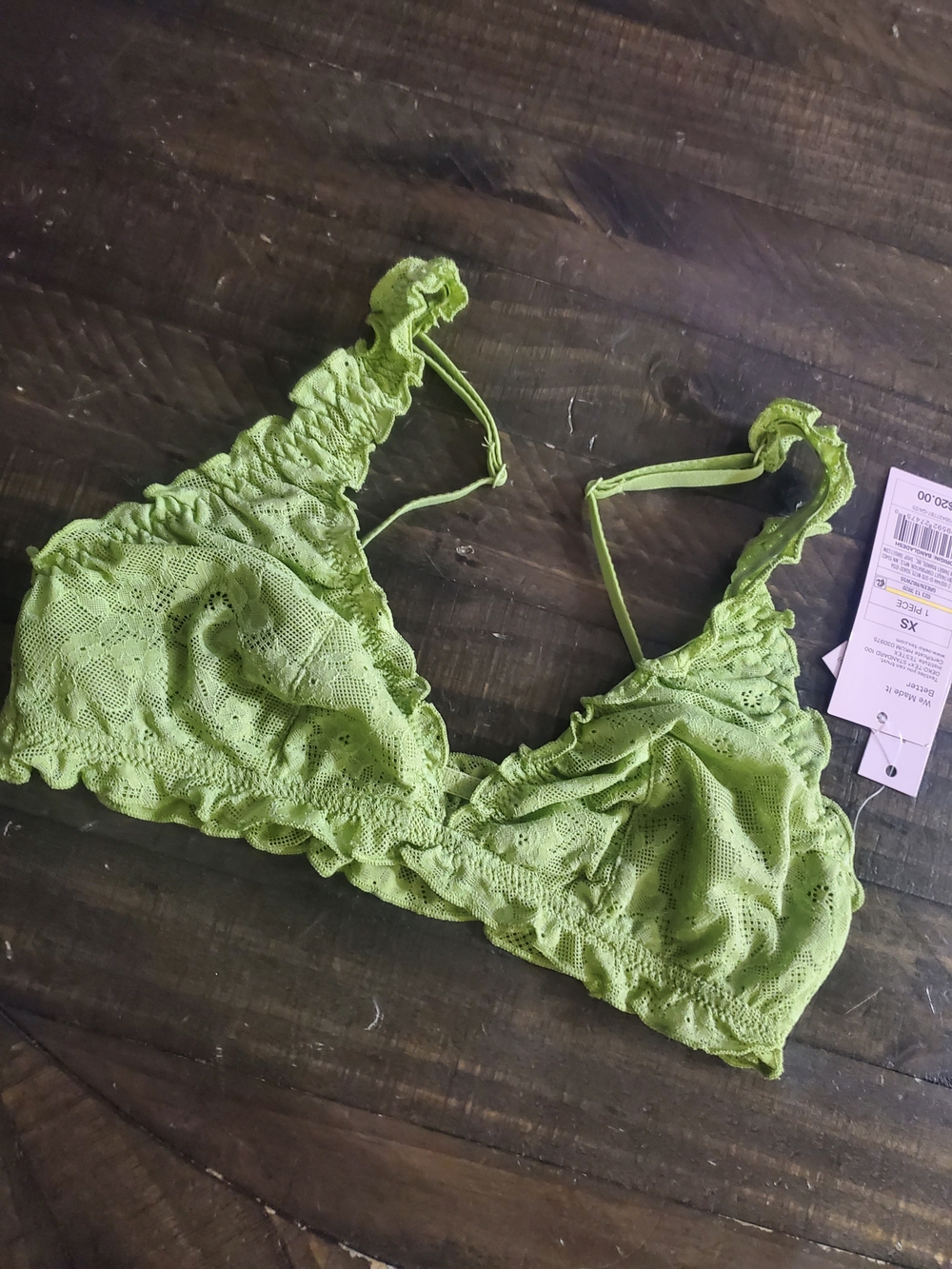 wild fable Lime Green Lace Bralette